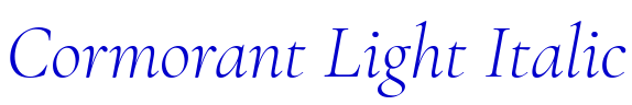 Cormorant Light Italic フォント